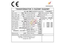 Transformator Olejowy 1000/15750/420
