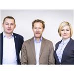 Nowy zespół zarządzający w COPA-DATA Polska: Tomasz Papaj,Technican&Sales director, prezes Alexander Punzenberger i Managing Director Urszula Bizoń-Żaba (od lewej).