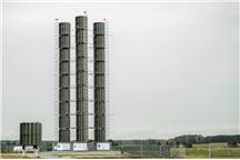 Pionowe kolumny z turbinami mają 30 m wysokości, ale mogłyby być większe Pionowe kolumny z turbinami mają 30 m wysokości, ale mogłyby być większe
